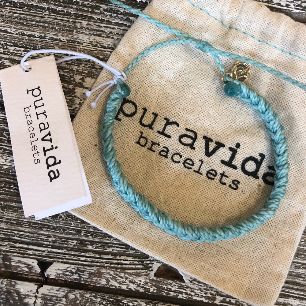 Pura Vida sea foam braided bracelet NWT